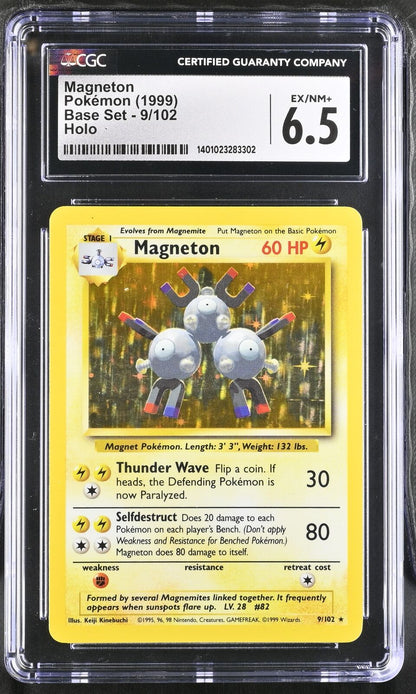 1999 Base Set - Unlimited #9/102 Magneton CGC 6.5