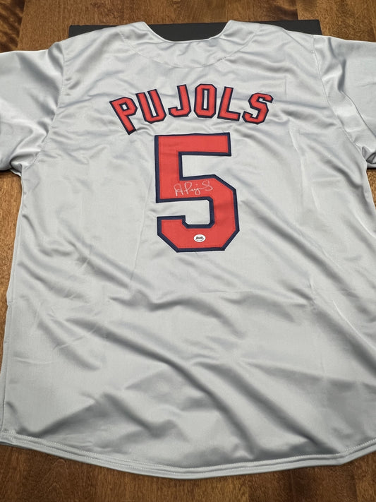 Albert Pujols Signed St. Louis Cardinals Gray Jersey with COA