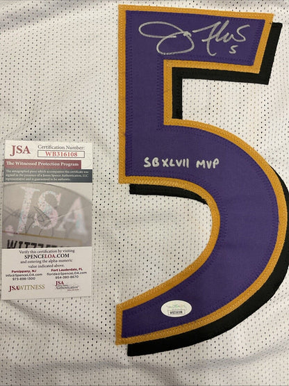 JOE FLACCO RAVENS SUPER BOWL MVP AUTOGRAPHED SIGNED JERSEY JSA COA AUTHENTIC
