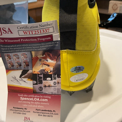 Autographed Jim Covert cleat JSA authenticated