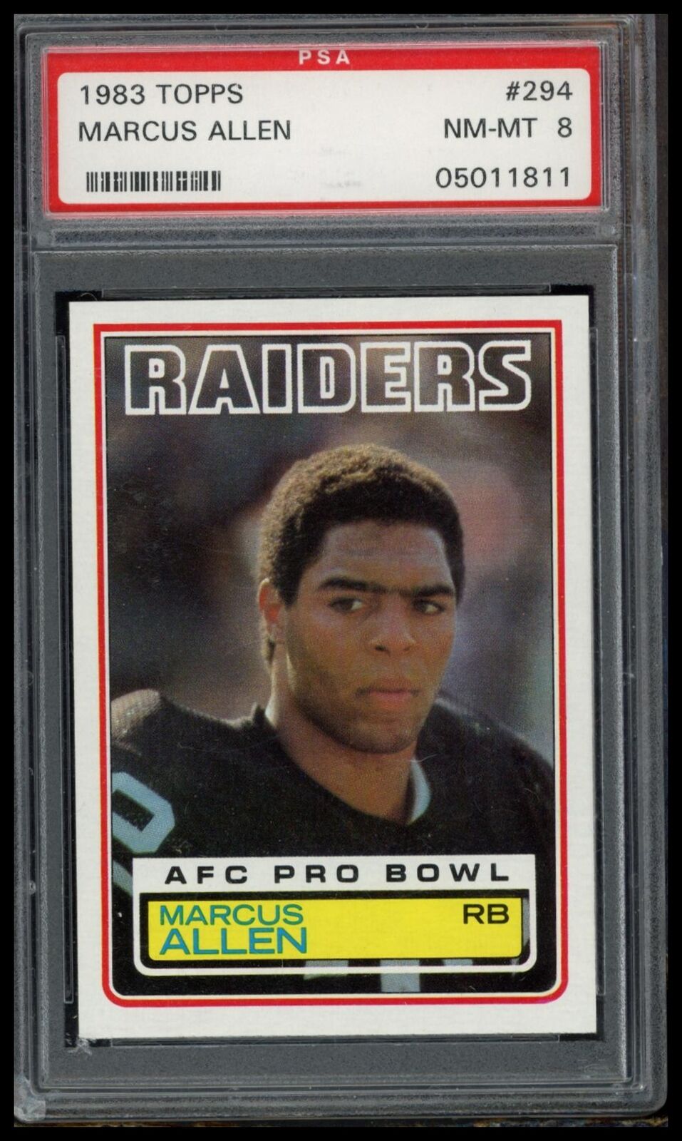 1983 Topps #294 Marcus Allen PSA 8