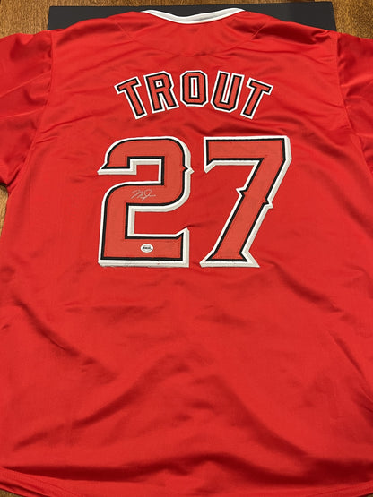 Mike Trout Signed Los Angeles Angels Red Jersey with COA