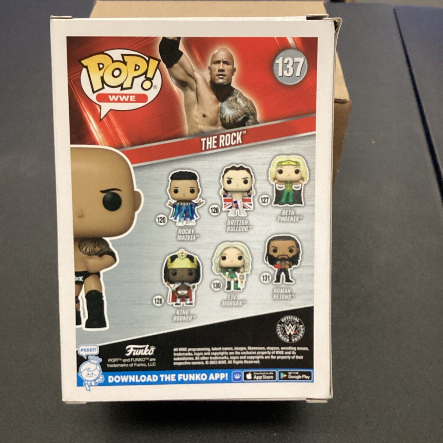 Funko Pop! Vinyl: WWE - The Rock #137 Signed By Dwayne Johnson With COA