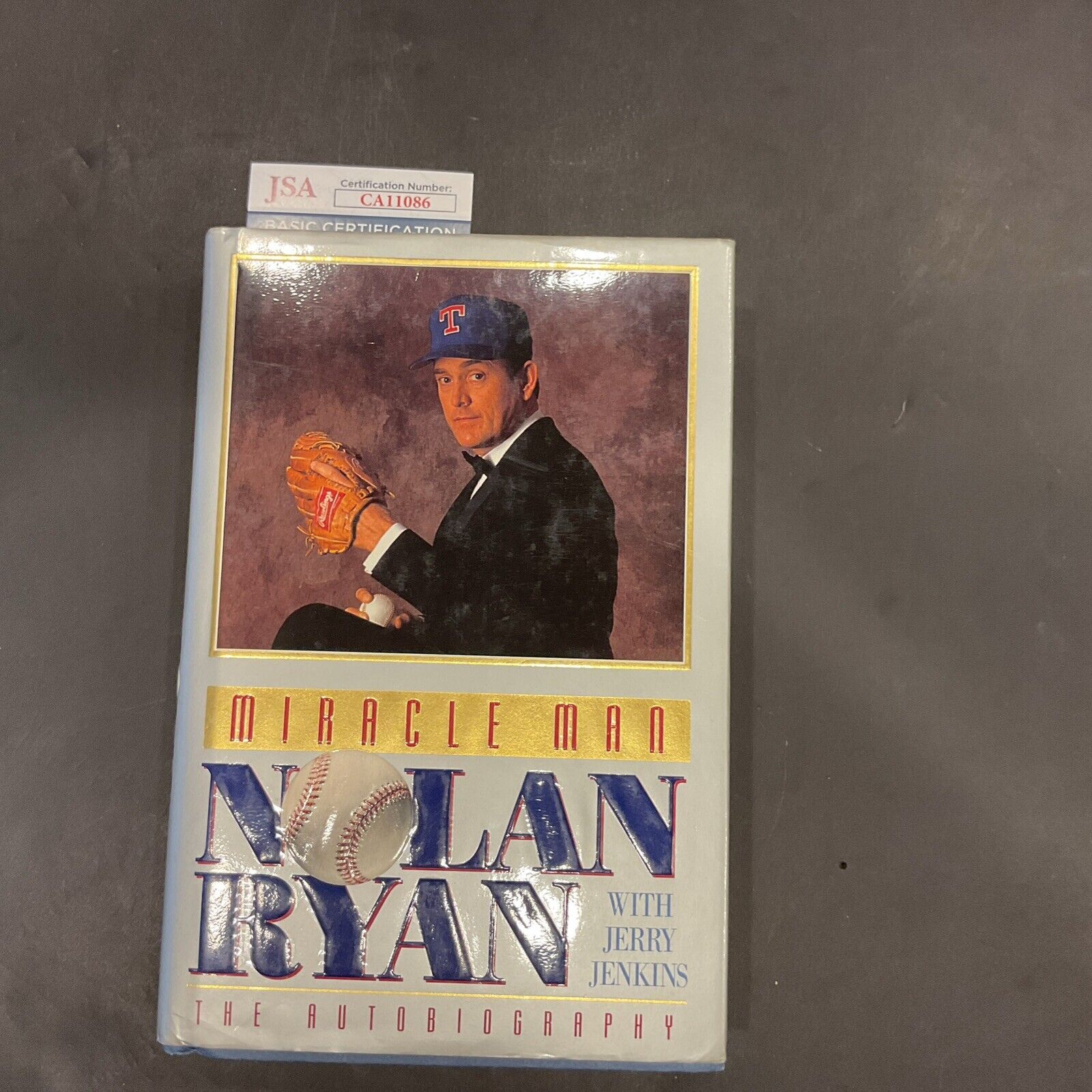 Nolan Ryan Hand Signed Autographed Miracle Man Book JSA COA