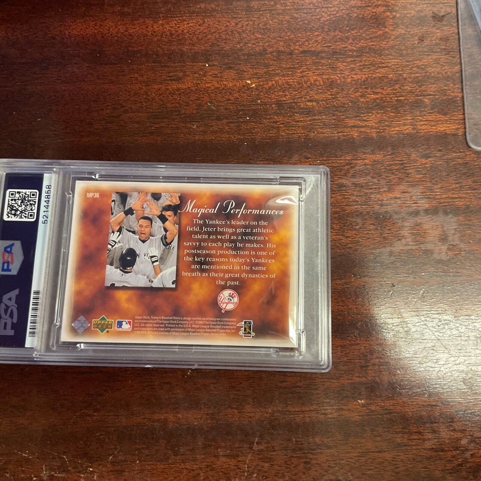 2003 Upper Deck #Mp36 Derek Jeter Psa 10