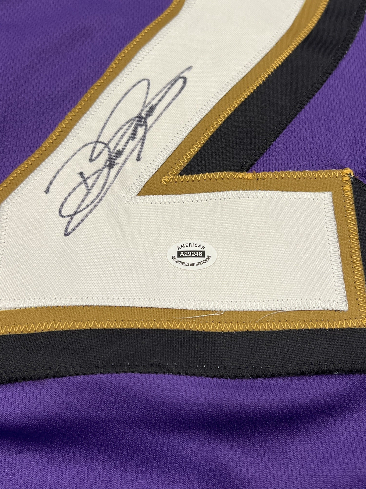 Derrick Henry Signed Baltimore Ravens Purple Jersey with COA