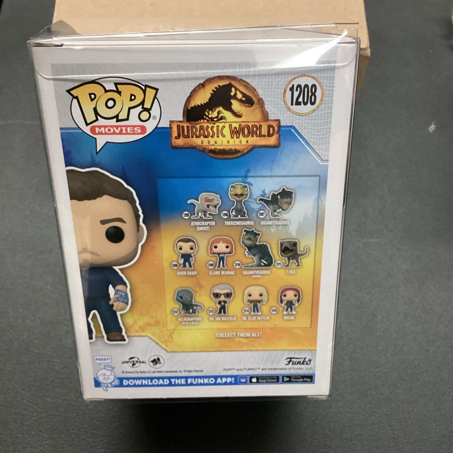 CHRIS PRATT SIGNED JURASSIC PARK OWEN GRADY FUNKO POP WITH COA