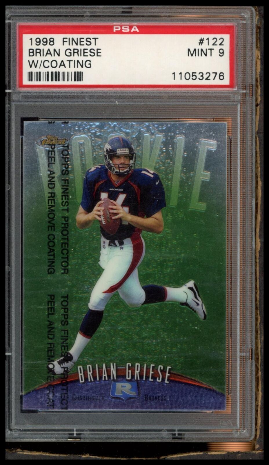 1998 Finest #122 Brian Griese W/Coating PSA 9