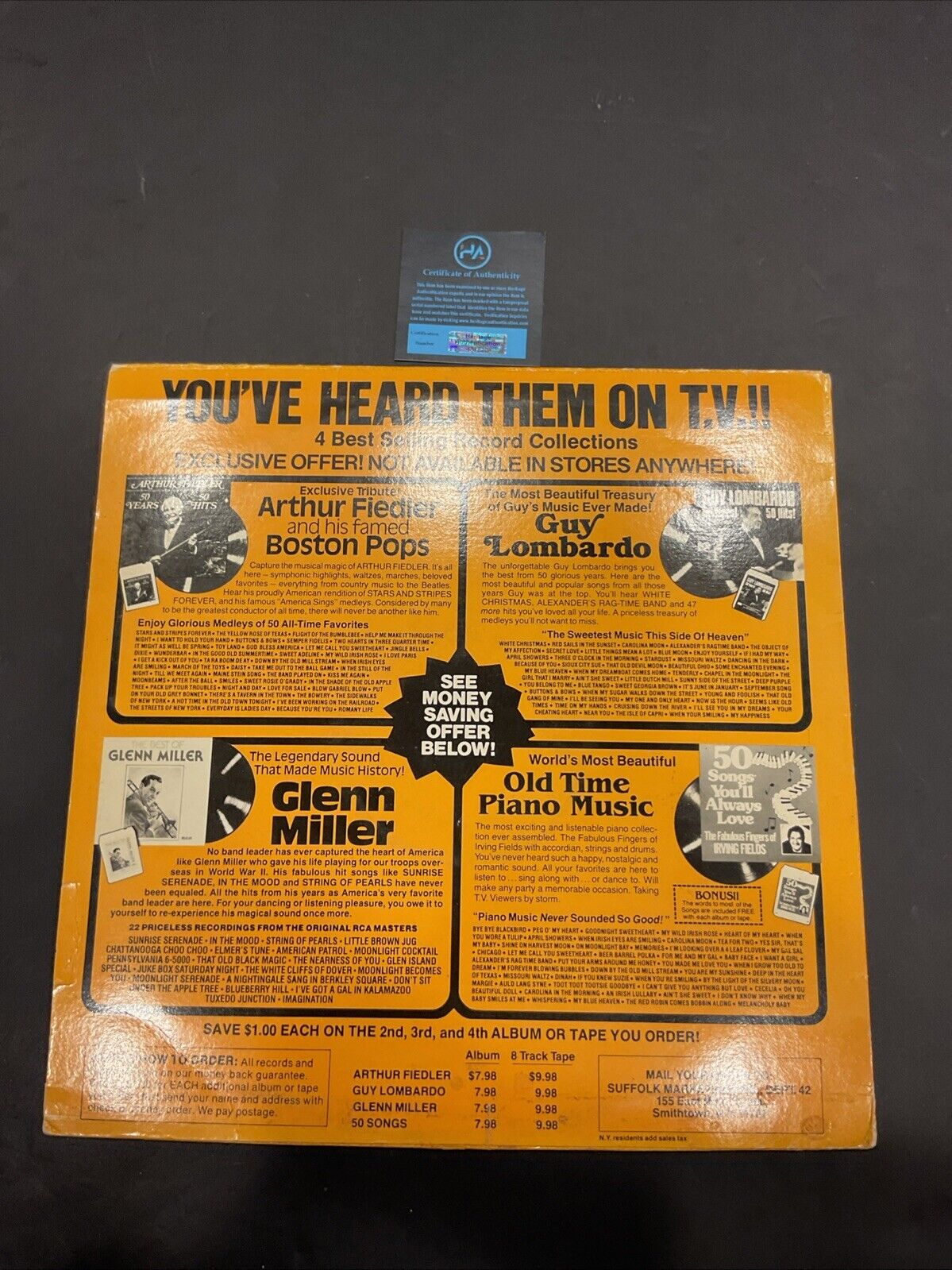 Autographed Jim neighbors TheHeart Touching Magic of Jim neighbors album wCOA