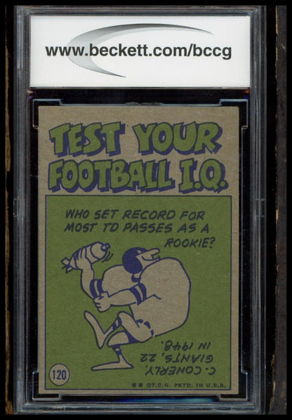 1972 Topps #120 Terry Bradshaw BCCG 8