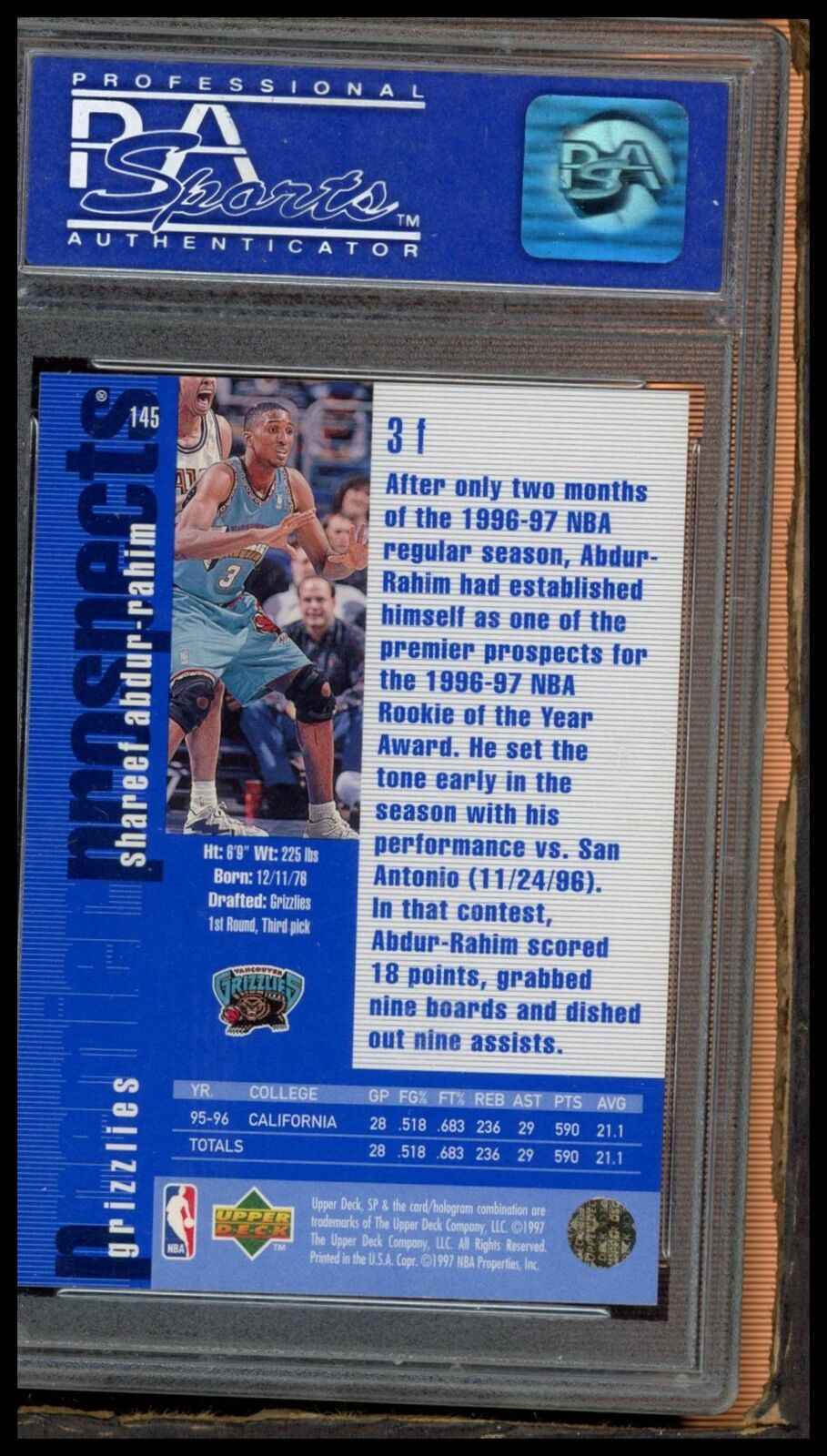 1992 Upper Deck #2 Alonzo Mourning PSA 8