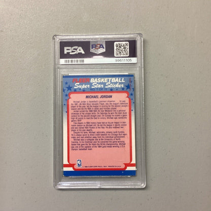 1988 Fleer Sticker #7 Michael Jordan PSA Grade 5