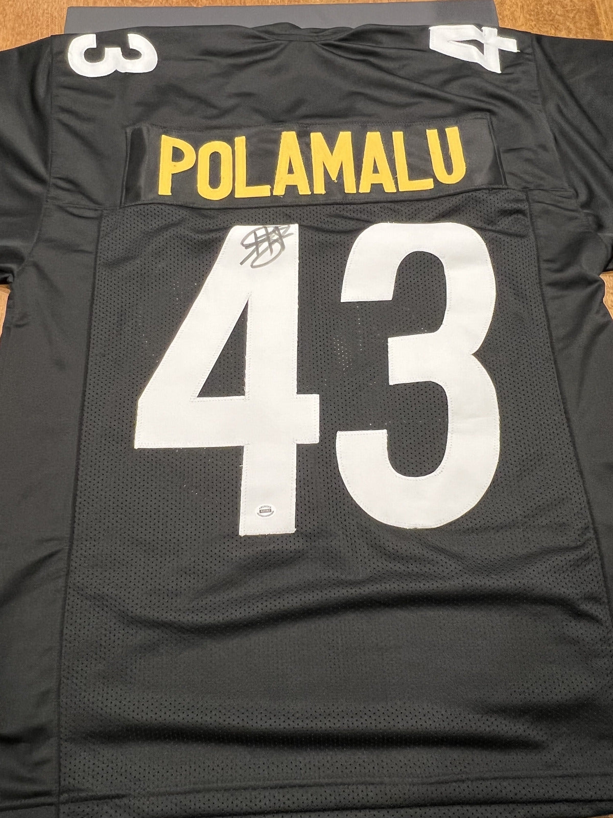 Troy Polamalu Signed Pittsburgh Steelers Black Jersey with COA