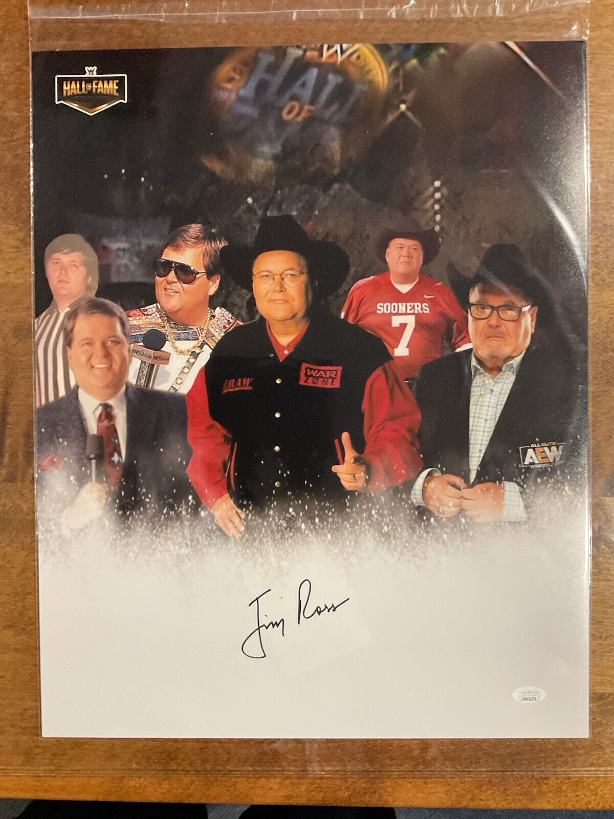 16x20 Signed Jim Ross Photo With COA