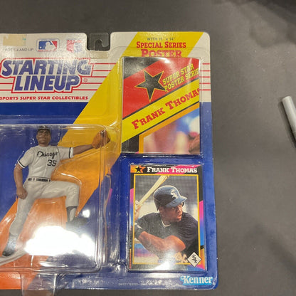 FRANK THOMAS 1992 STARTING LINEUP FIGURE W/POSTER AND CARD MINT