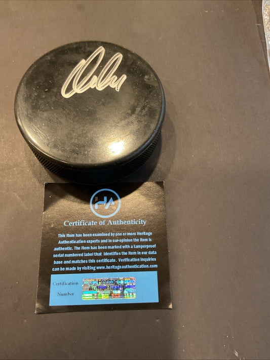 Autographed hockey puck by Alexander Ovechkin W Coa