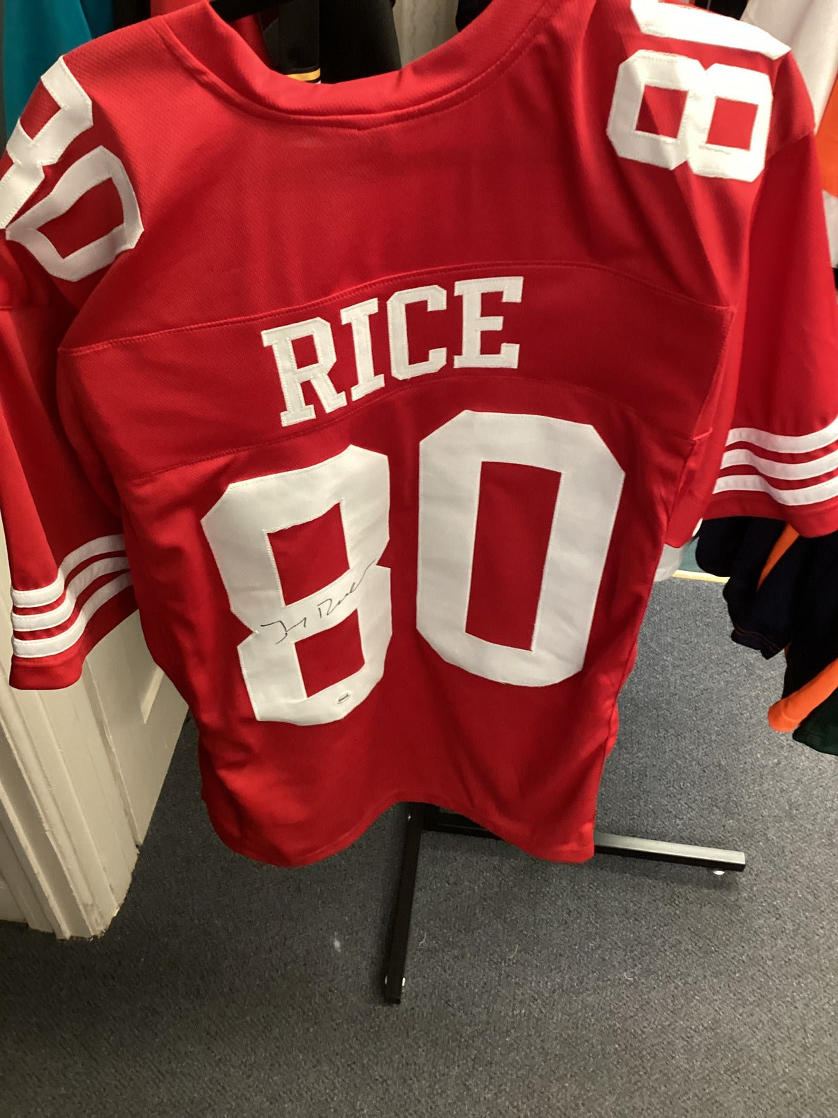 Jerry Rice #80 San Francisco 49ers Signed Red Jersey