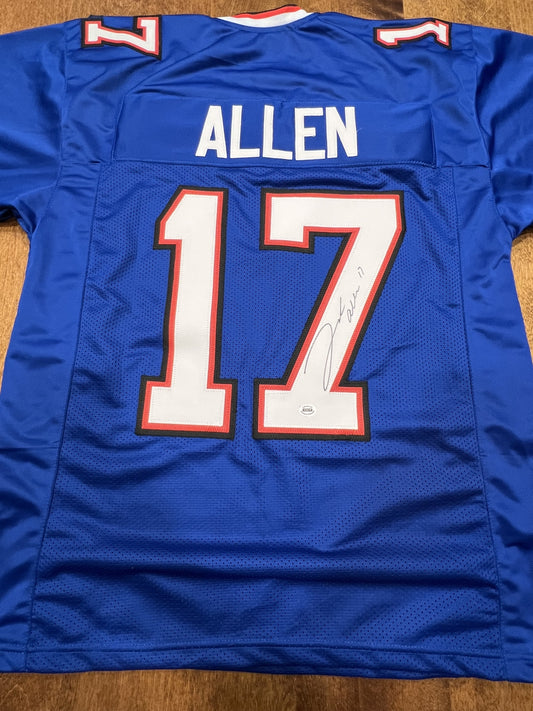 Josh Allen Signed Buffalo Bills Blue Jersey with COA