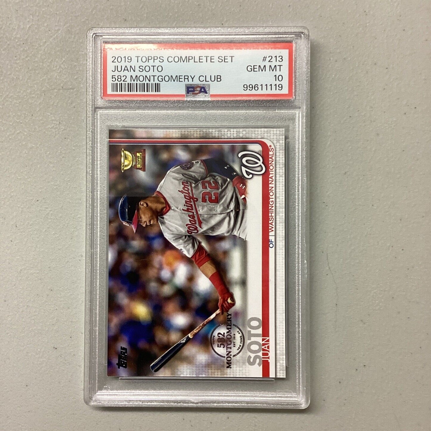 2019 Topps Complete Set #213 Juan Soto PSA Grade 10