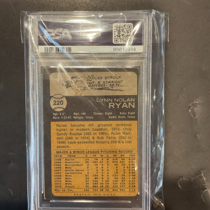 1973 Topps #220 Nolan Ryan PSA 3