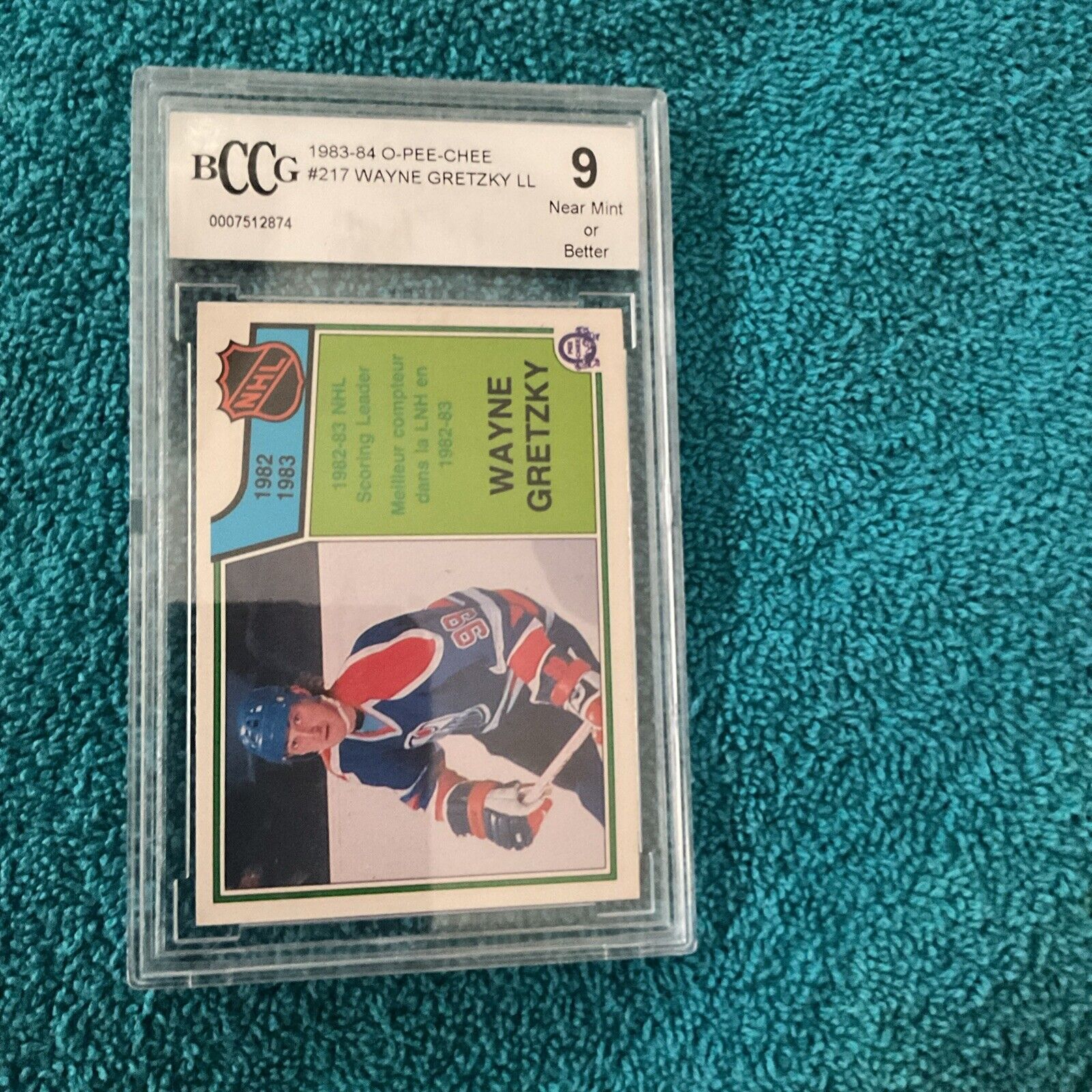 1983-84 O-Pee-Chee - #217 Wayne Gretzky BCCG 9
