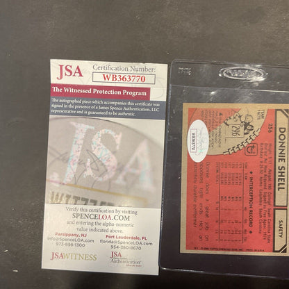 Autographed Donnie Shell 1980 card #256 JSA Authentication 