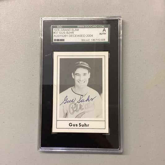1978 Grand Slam #37 Gus Suhr SCG Authentic