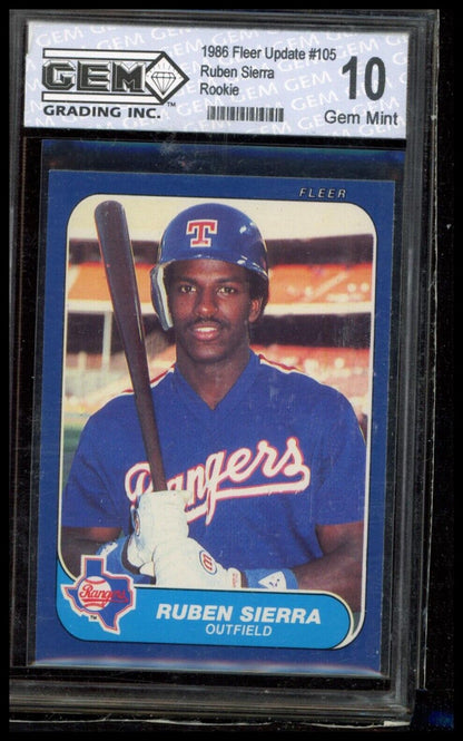 1986 Fleer Update #U-105 Ruben Sierra Other 10