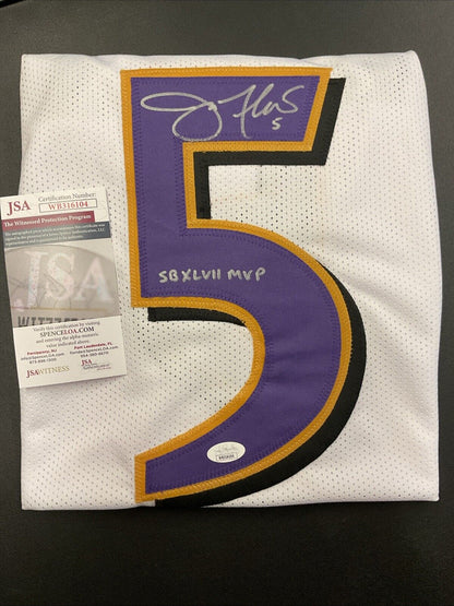 JOE FLACCO RAVENS SUPER BOWL MVP AUTOGRAPHED SIGNED JERSEY JSA COA AUTHENTIC