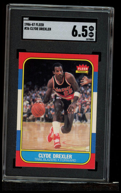 1986-87 Fleer #26 Clyde Drexler SGC 6.5