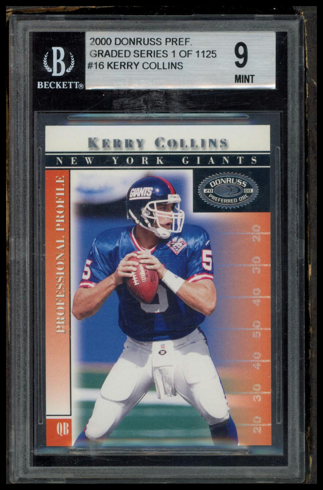 2000 Donruss Preferred #16 Kerry Collins BGS 9