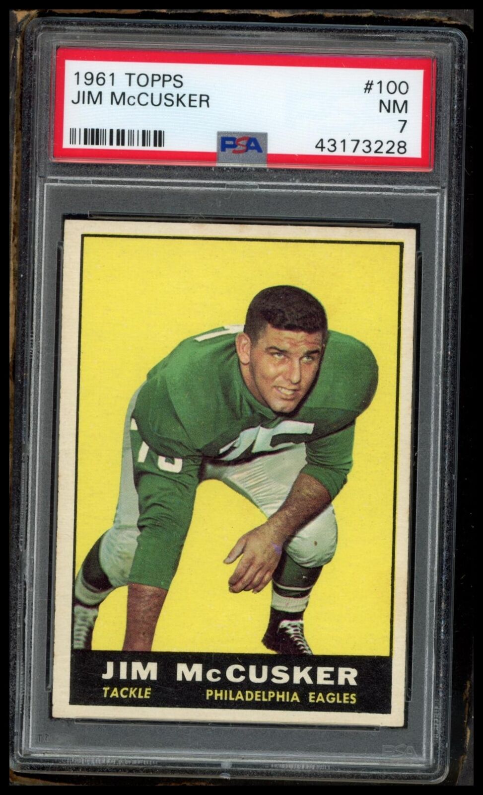 1961 Topps #100 Jim Mccusker PSA 7