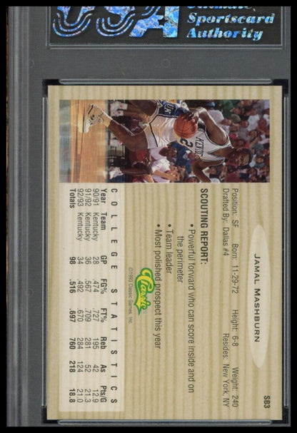 1993 Classic Draft Picks #SB3 Jamal Mashburn Special Bonus Other 9