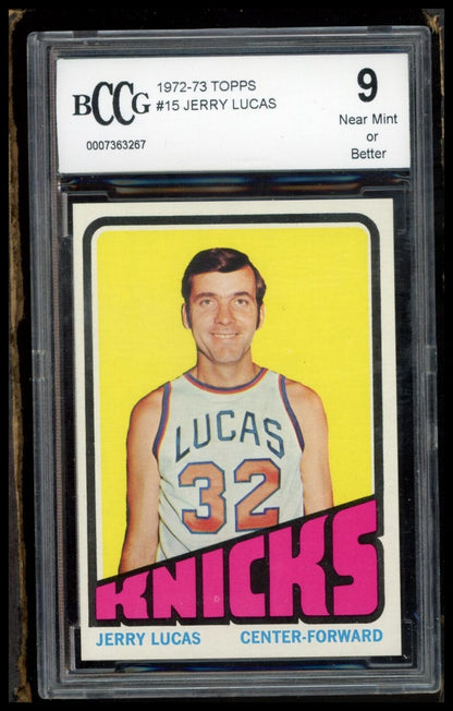 1972-73 Topps #15 Jerry Lucas BCCG 9