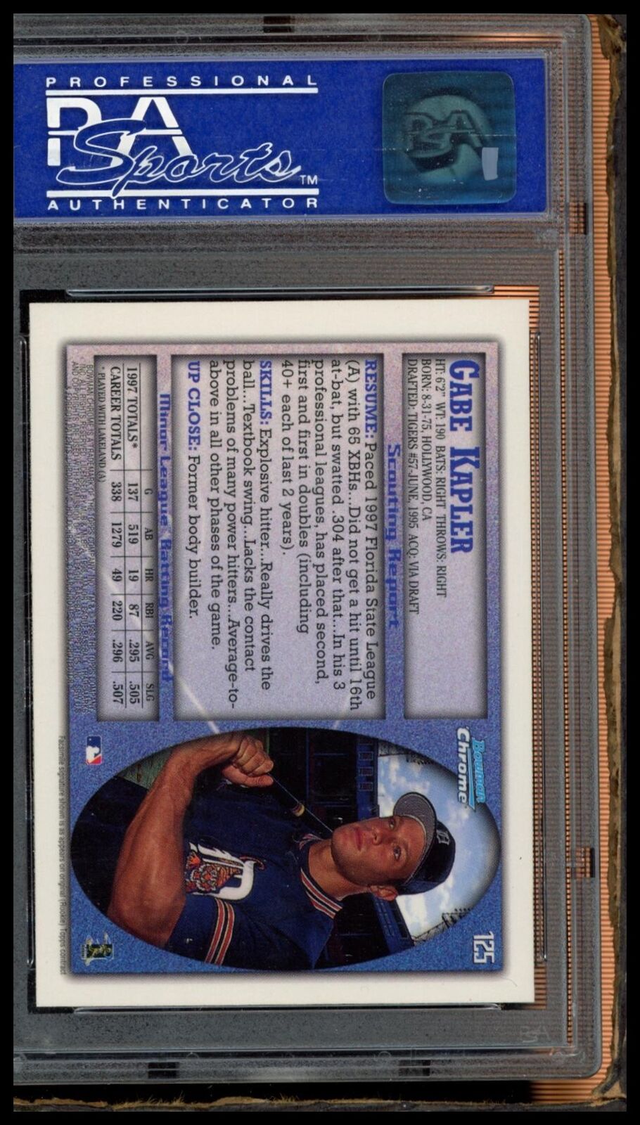 1998 Bowman Chrome #125 Gabe Kapler PSA 9