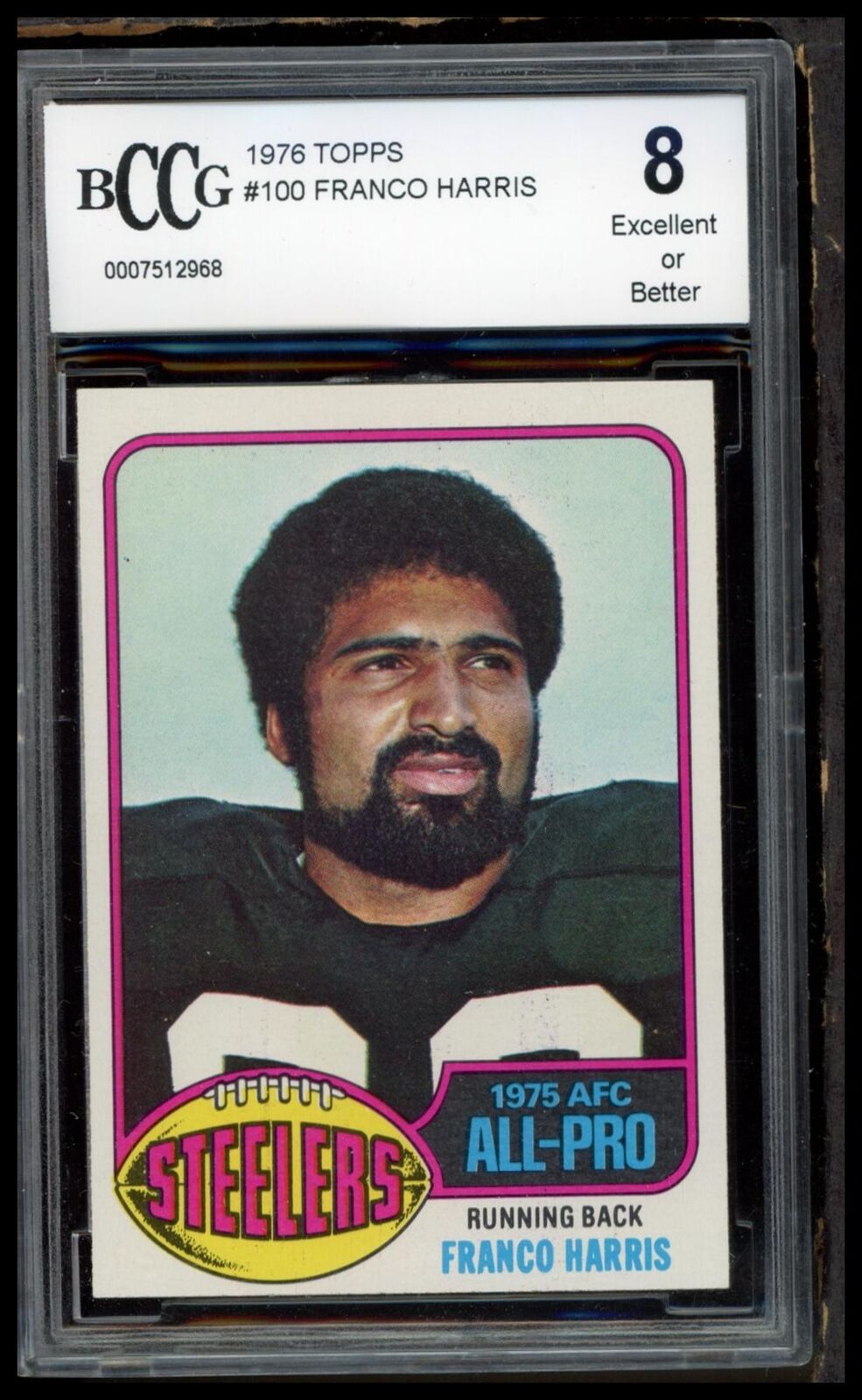 1976 Topps #100 Franco Harris BCCG 8