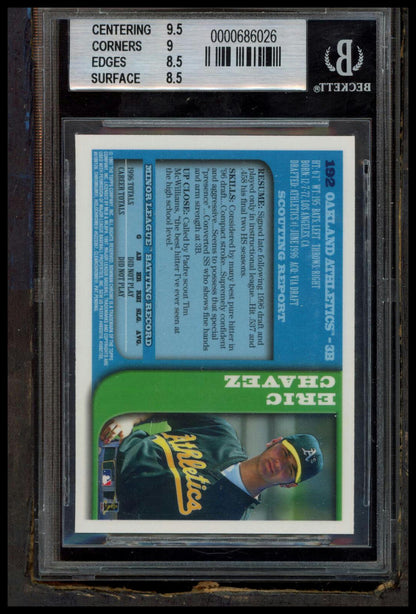 1997 Bowman Chrome #192 Eric Chavez BGS 8.5