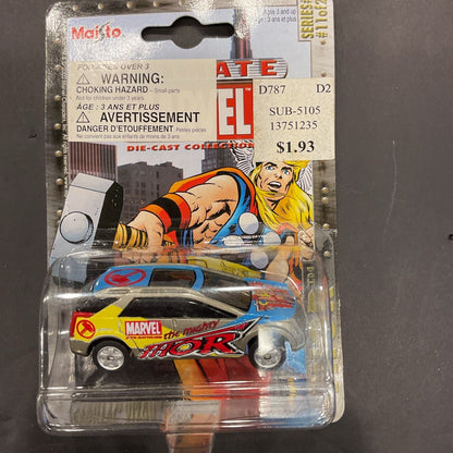 Marvel Maisto Thor Cadillac Vizon Die Cast Toy Car Model