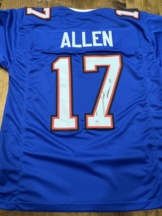 Josh Allen Signed Buffalo Bills Blue Jersey with COA