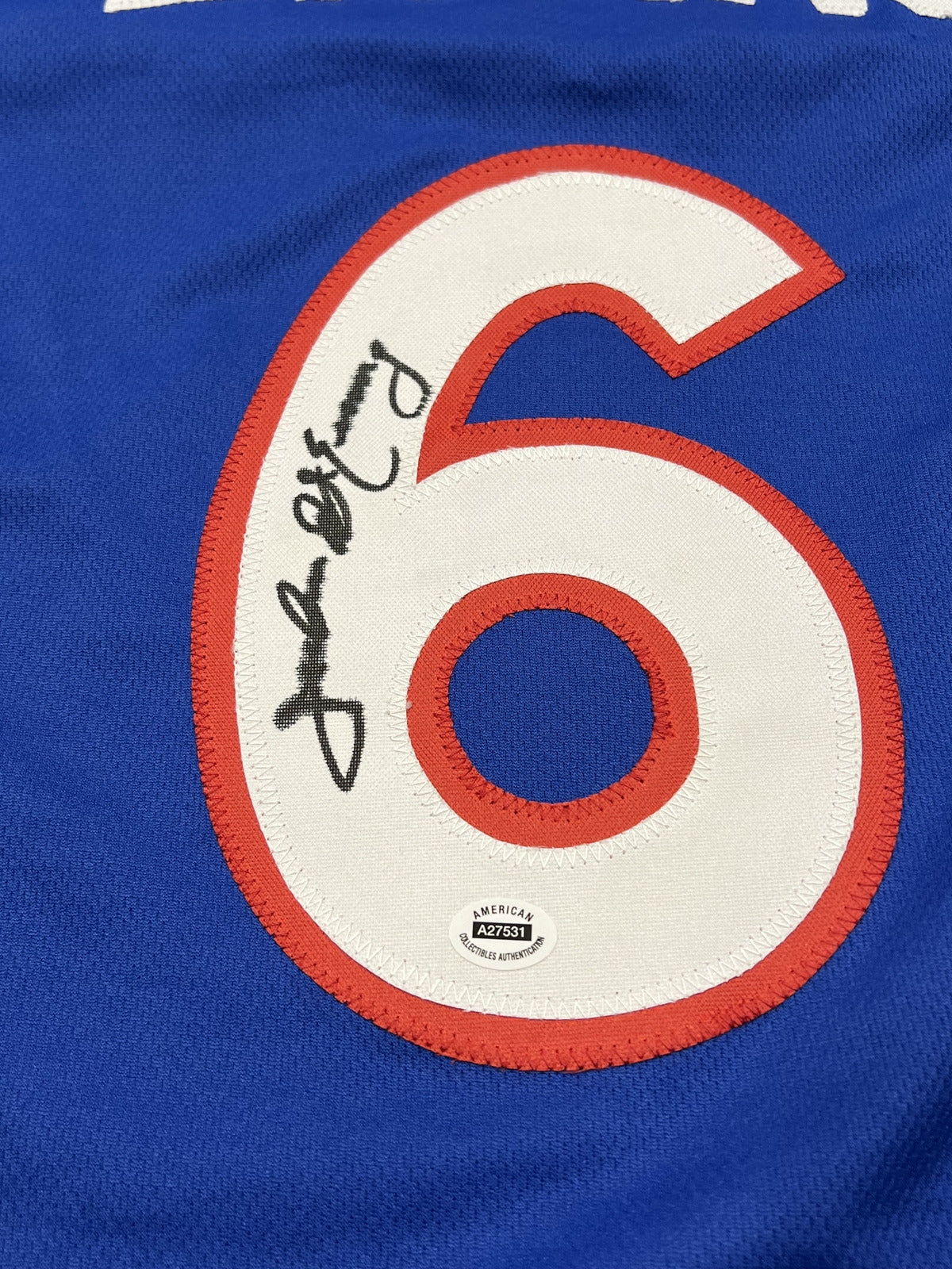 Julius Erving Signed Philadelphia 76ers Blue Jersey with COA