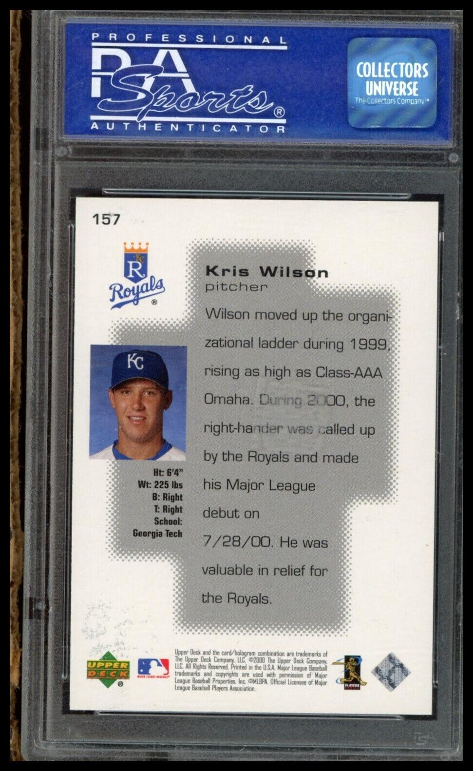 2000 Ud Pros & Prospects #157 Kris Wilson PSA 10 #/1600