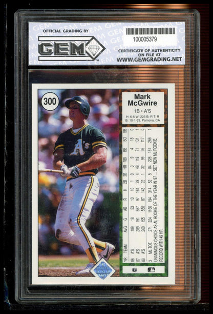 1989 Upper Deck #300 Mark McGwire Other 10