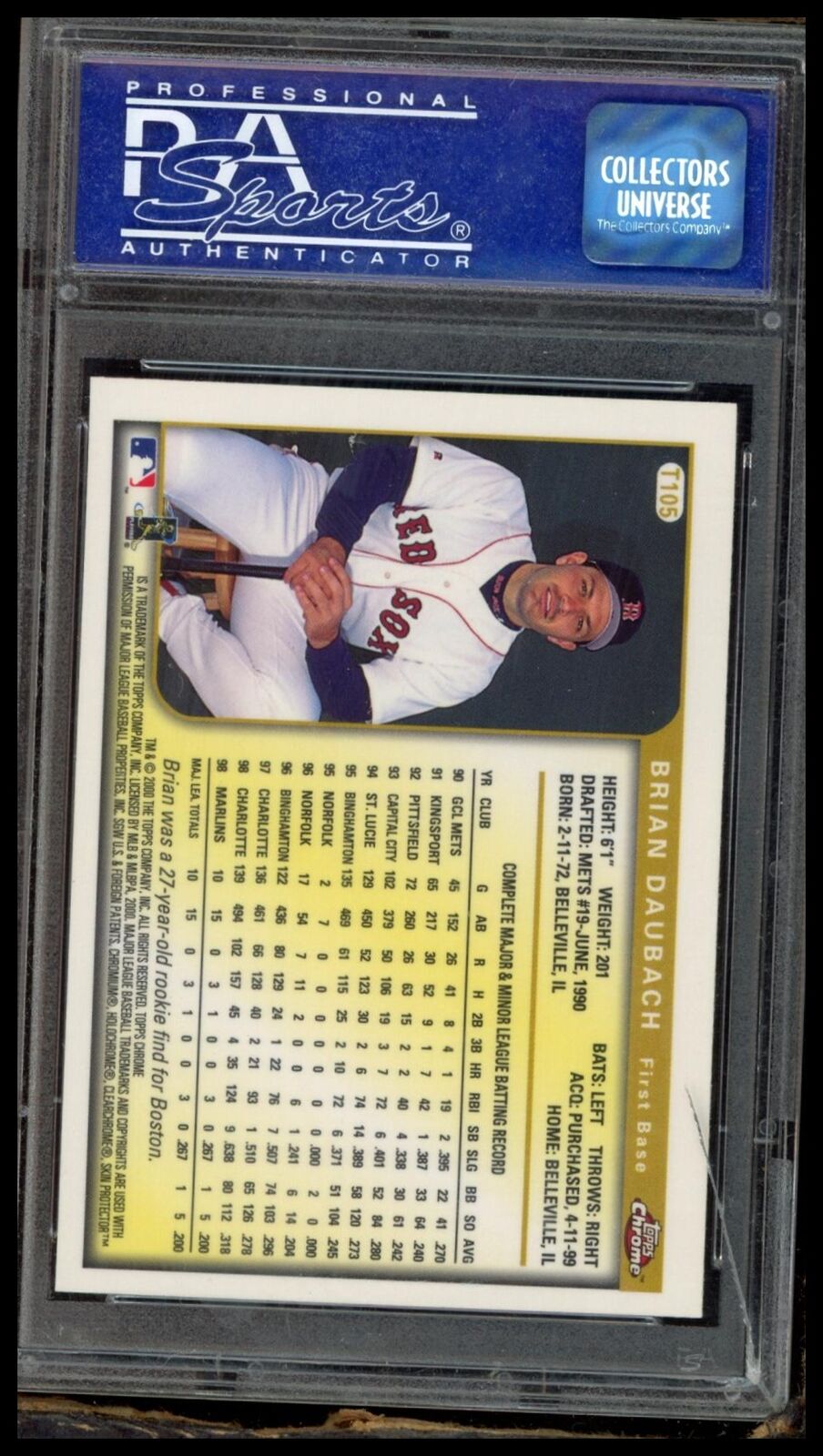 1999 Topps Chrome Traded #T105 Brian Daubach PSA 9