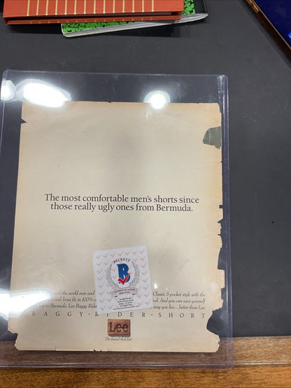 1992 Rolling Stones Wayne’s world autographed by Mike Myers Beckett COA