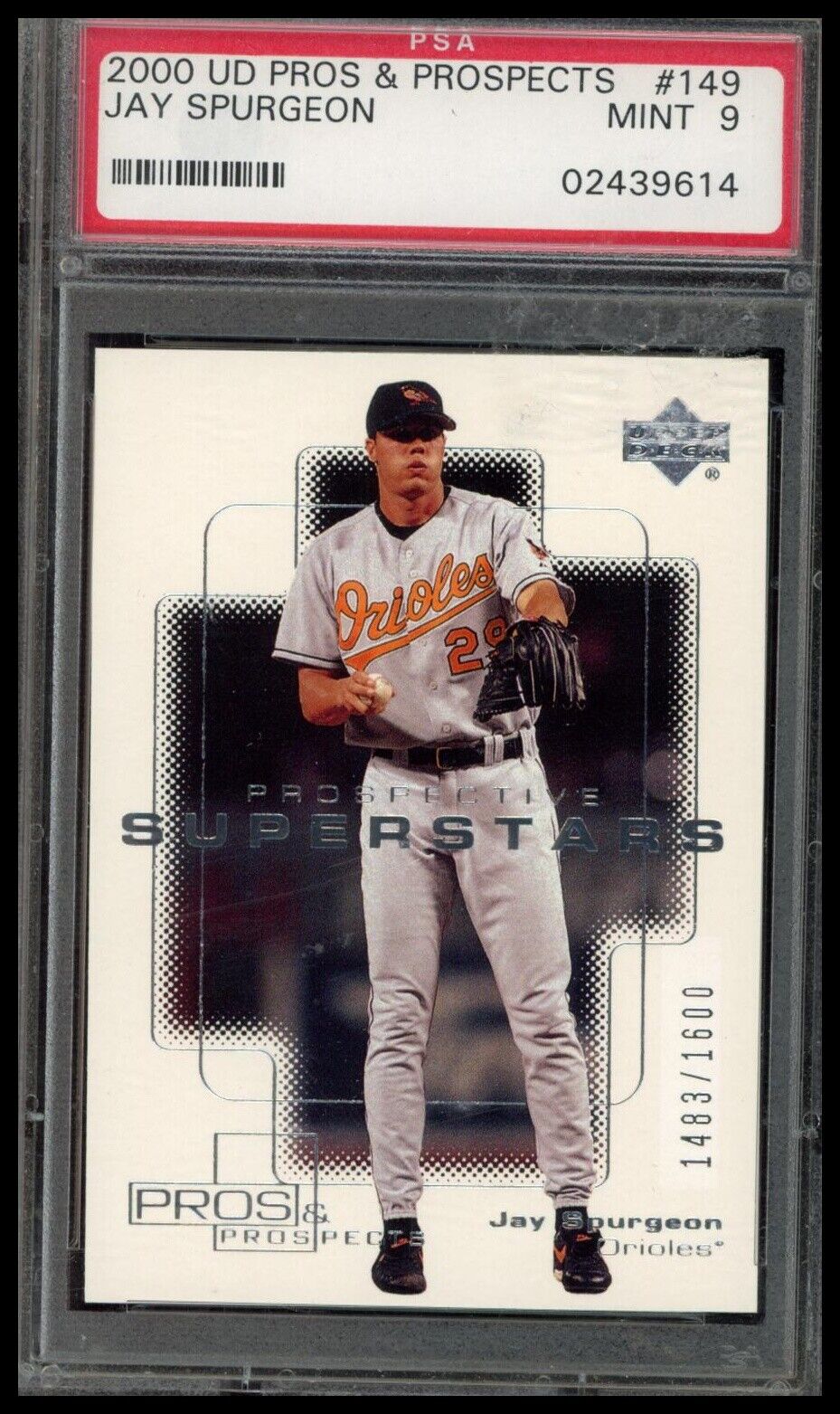 2000 Ud Pros & Prospects #149 Jay Spurgeon PSA 9 #/1600