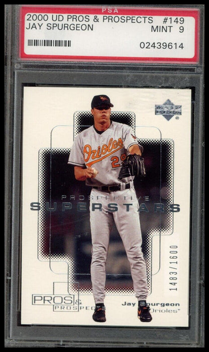 2000 Ud Pros & Prospects #149 Jay Spurgeon PSA 9 #/1600