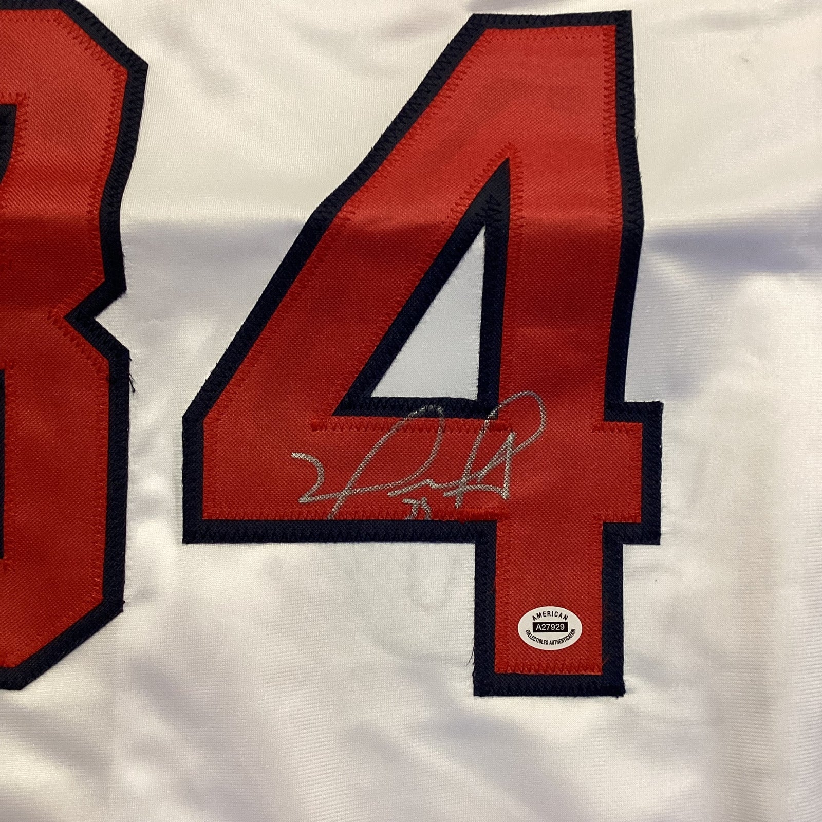 David Ortiz Signed Boston Red Sox White Jersey Autographed MLB