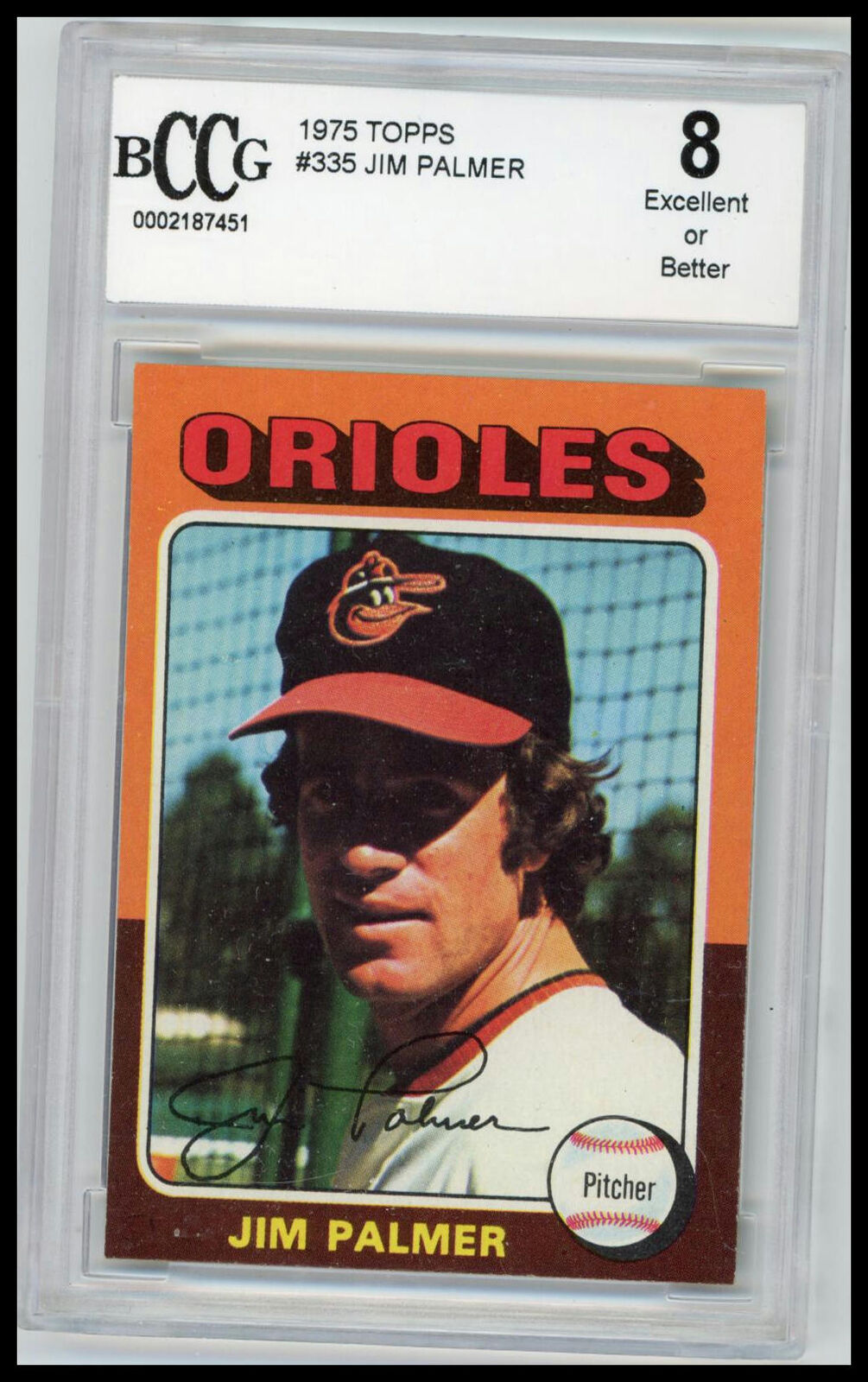 1975 Topps #335 Jim Palmer BCCG 8