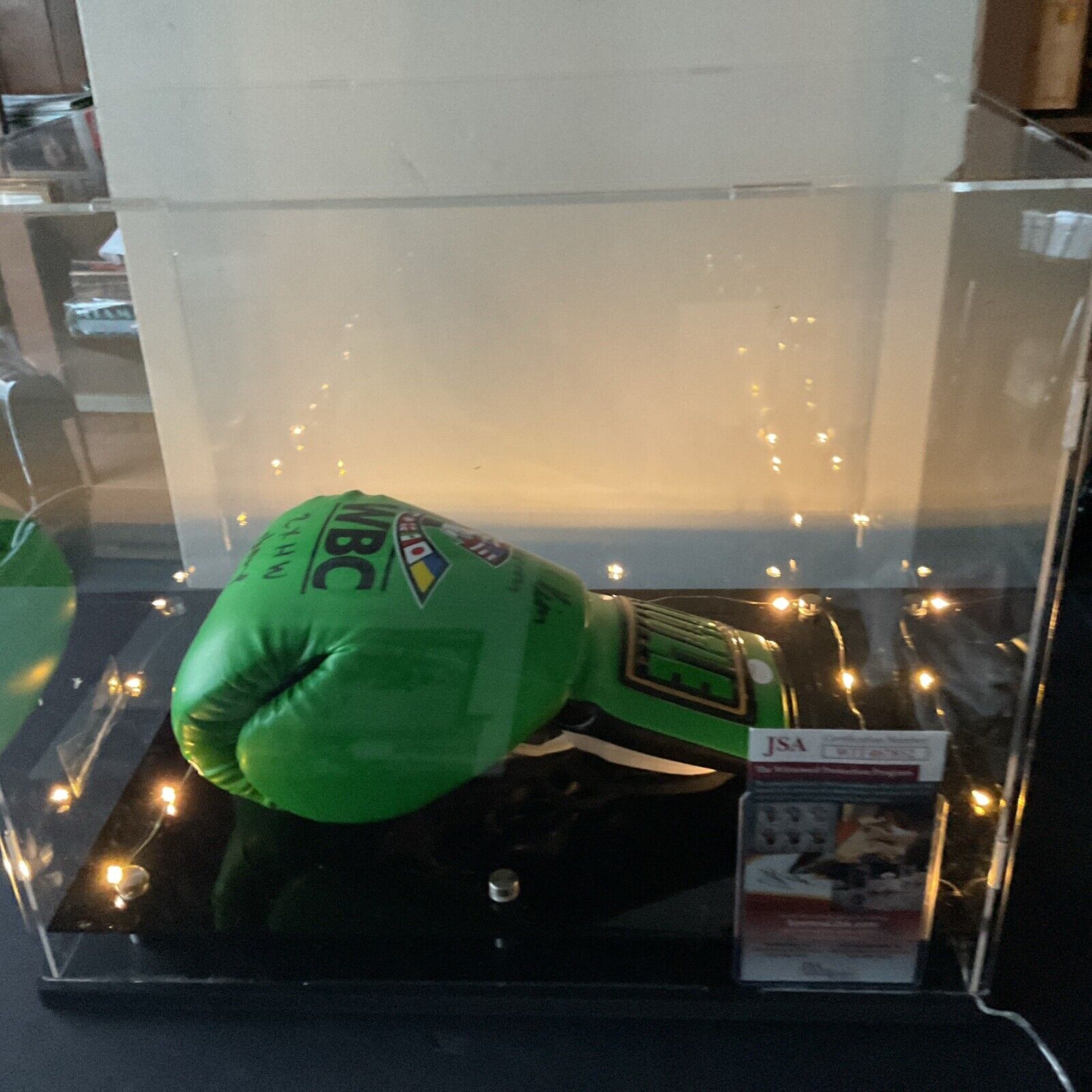 Autographed Tim Witherspoon boxing glove WBC JSA COA in Light Up Display Case 