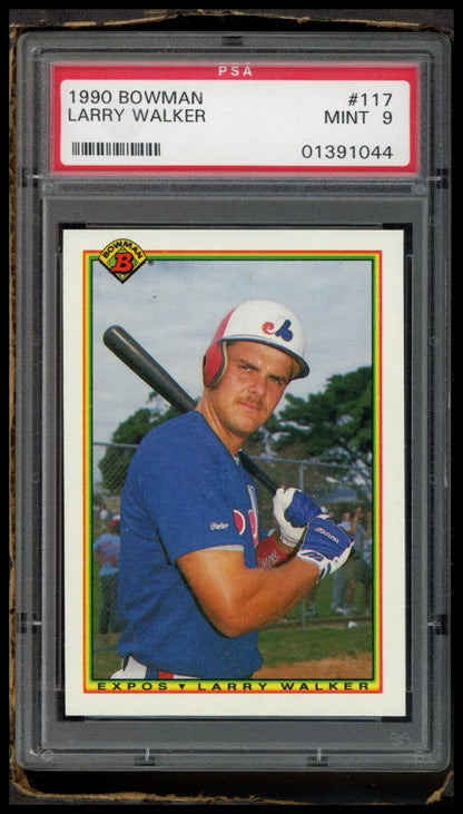 1990 Bowman #117 Larry Walker PSA 9